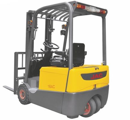 2 Ton 2000 Kg Three Wheel Electric Forklift , Alternating Current Electric Warehouse Forklift Lifting Equipment